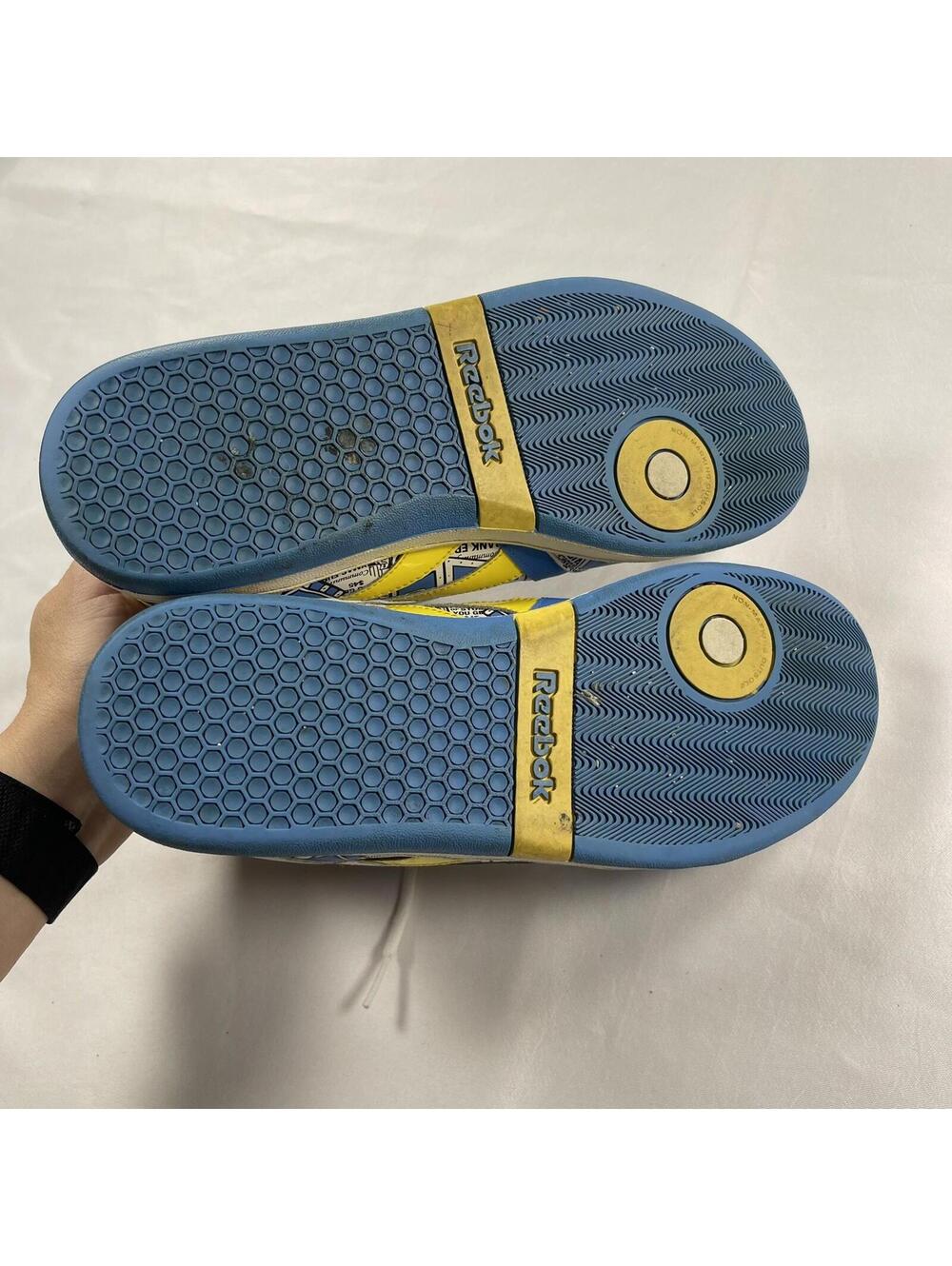 Reebok Monopoly Sneakers Women's 9 High Top Shoes Blue Yellow RARE  Limited Ed - Picture 8 of 15